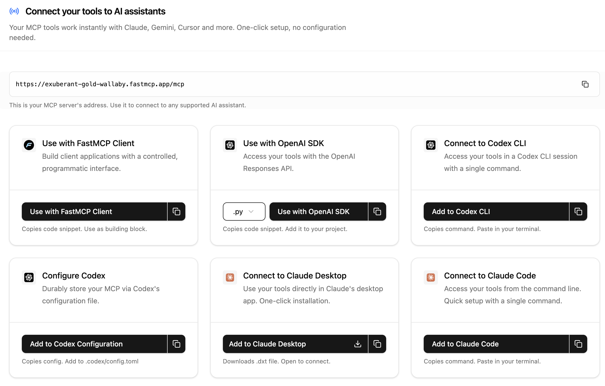 FastMCP integrations